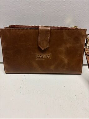 Tan Leather Men's Wristlet Wallet